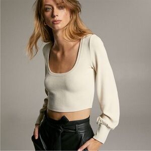 Aritzia Babaton Paxton Cropped Knit Top